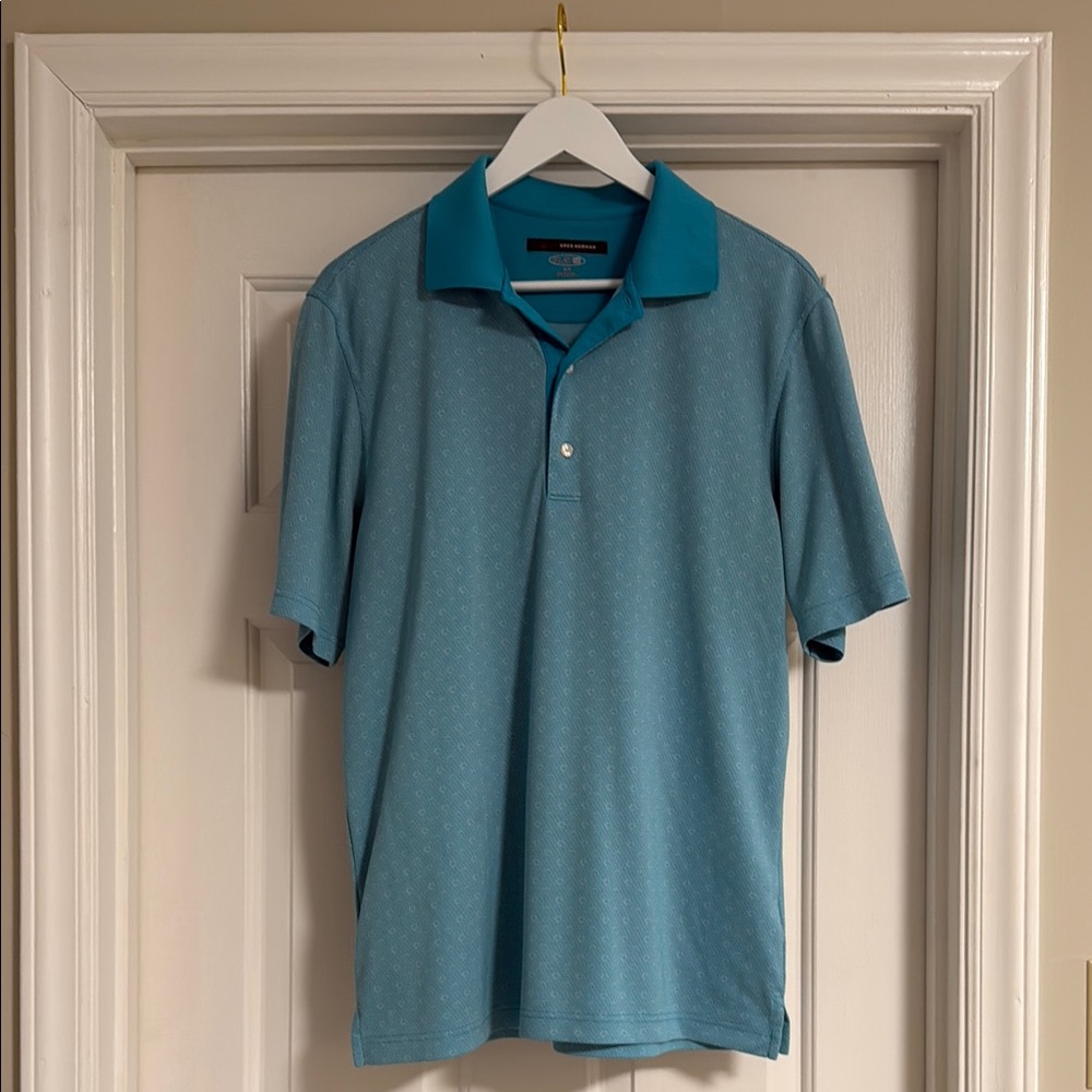 Men's Greg Norman Blue Polo Shirt